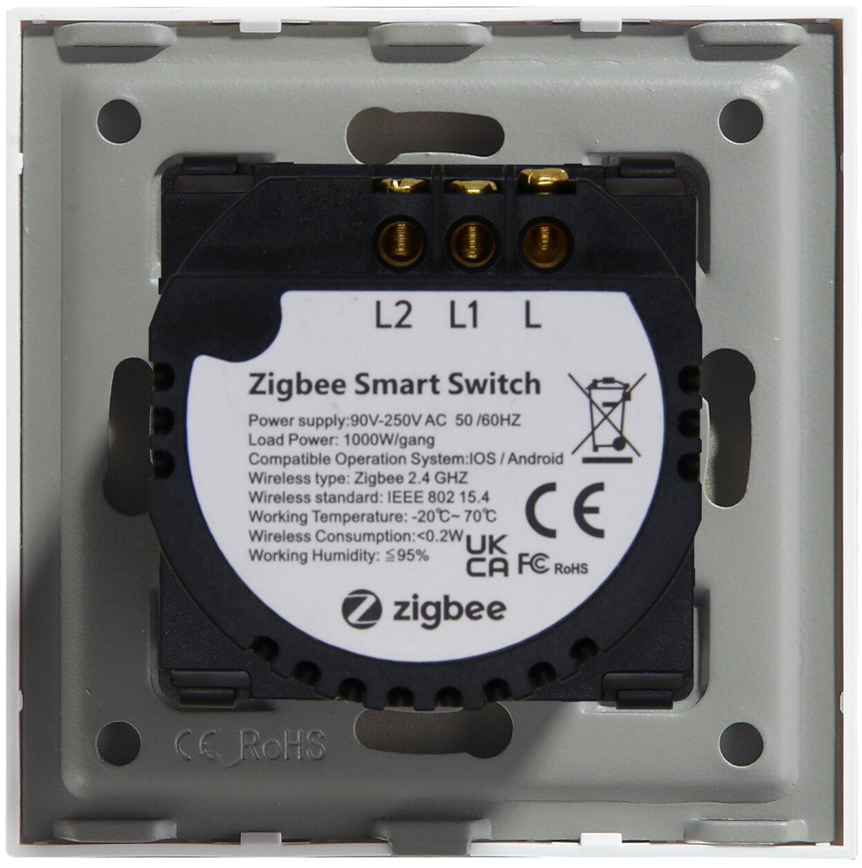 Chytrý vypínač iQtech SmartLife 2× NoN 