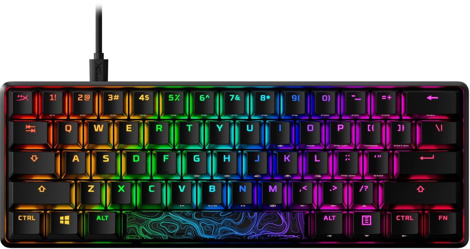Klávesnice HyperX Alloy Origins 60, HyperX Aqua, US