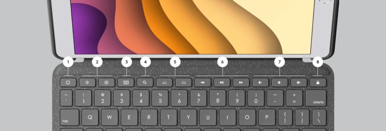 Logitech ochranný kryt s klávesnicí Combo Touch pro Apple iPad (7. gen, 8. gen), CZ