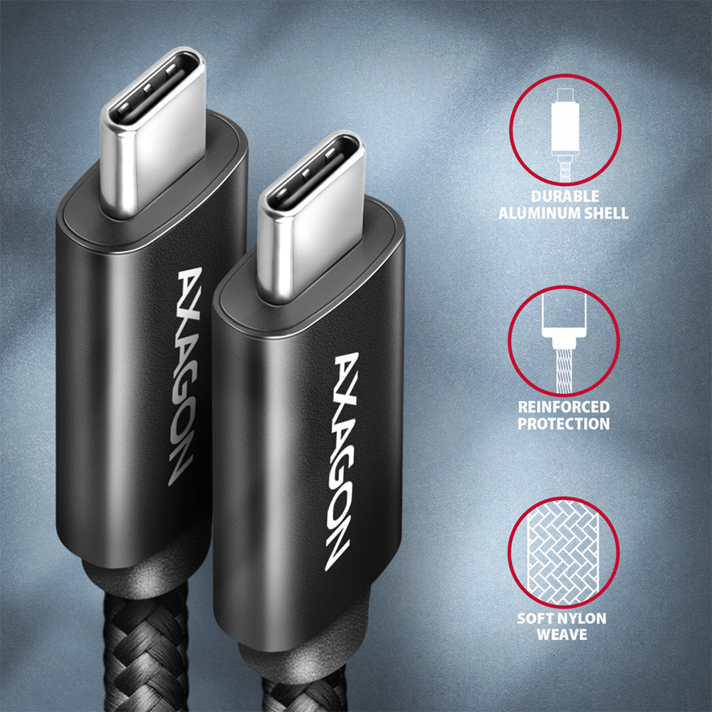 AXAGON kabel USB-C 4 - USB-C 4 Gen 3X2